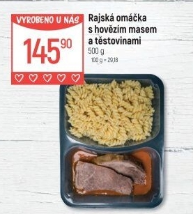 Omáčka rajská s hovězím masem a těstovinami Globus