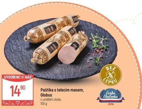 Paštika s telecím masem Játrovka Globus