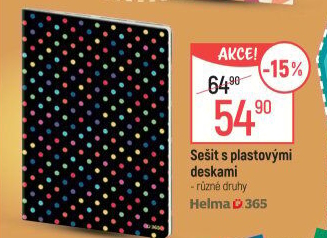 Sešit s plastovými deskami Helma 365