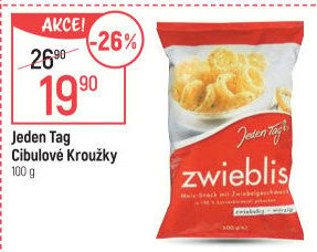 Snack cibulové kroužky Jeden Tag
