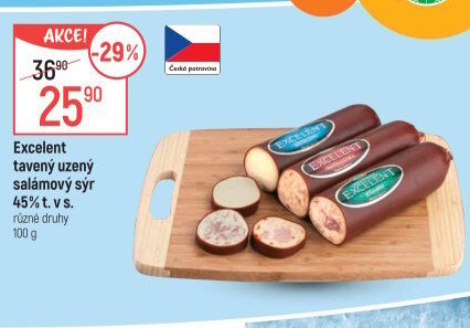 Sýr tavený salámový uzený 45% Excelent