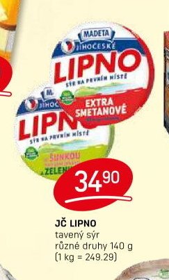 JČ LIPNO tavený sýr 140 g