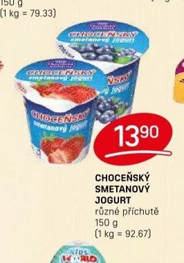CHOCEŇSKÝ SMETANOVÝ JOGURT