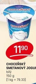 Bílý jogurt smetanový Choceňský
