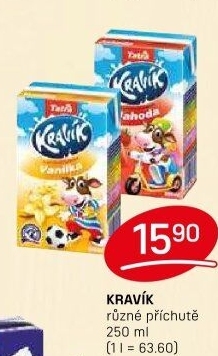 Nápoj mléko ochucené Kravík Tatra