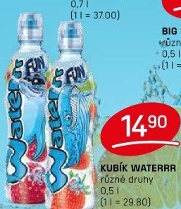 Ochucená voda Waterrr Kubík