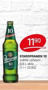Pivo světlé výčepní 10° Staropramen