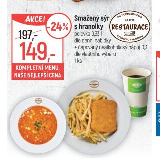 Smažený sýr s hranolky
