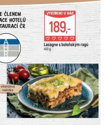 Lasagne s boloňským ragú
