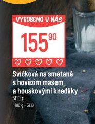 Svíčková na smetaně s hovězím masem a houskovými knedlíky - Globus akcniletaky.com