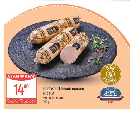 Paštika s telecím masem, Globus