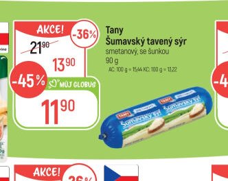 Tany Šumavský tavený sýr - Globus akcniletaky.com