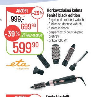 Horkovzdušná kulma Fenité black edition