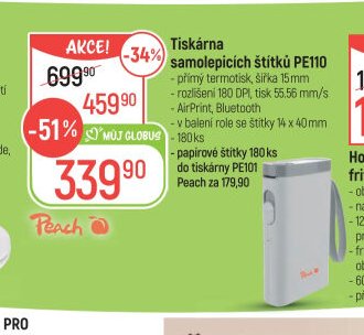 Tiskárna samolepících štítků PE110