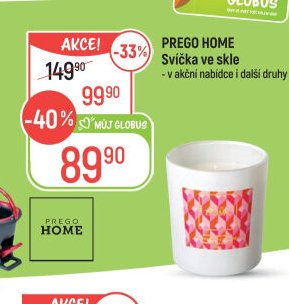 PREGO HOME Svíčka ve skle - Globus akcniletaky.com