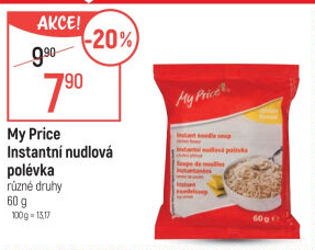 Instantní nudlové polévky My Price