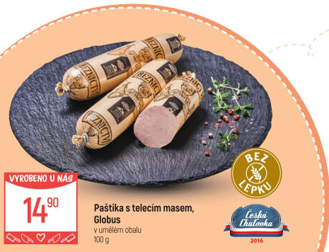 Paštika s telecím masem Játrovka Globus