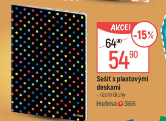 Sešit s plastovými deskami Helma 365