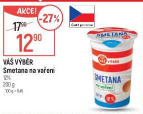 Smetana na vaření Váš Výběr