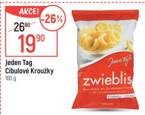 Snack cibulové kroužky Jeden Tag