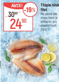 Tilápie nilská filety