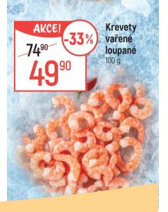 Krevety vařené loupané
