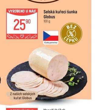Selská kuřecí šunka Globus