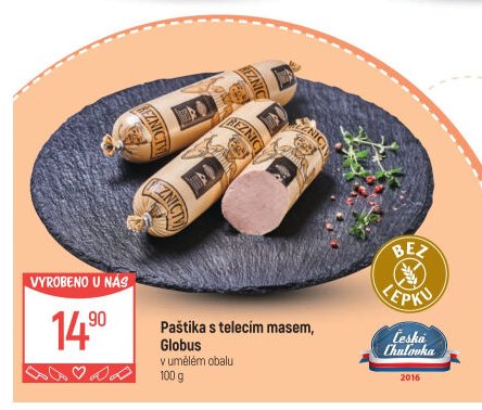 Paštika s telecím masem, Globus