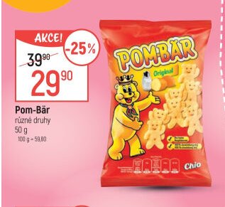 Pom-Bär různé druhy