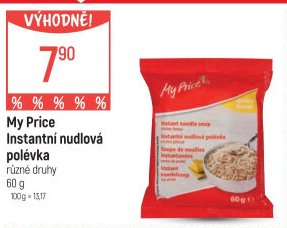 Instantní nudlové polévky My Price