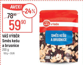 Směs kešu a brusnice Váš Výběr