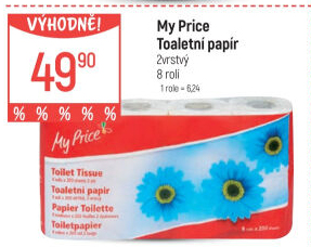 Toaletní papír 2vrstvý My Price