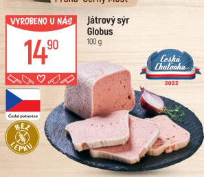 Paštika játrový sýr Globus
