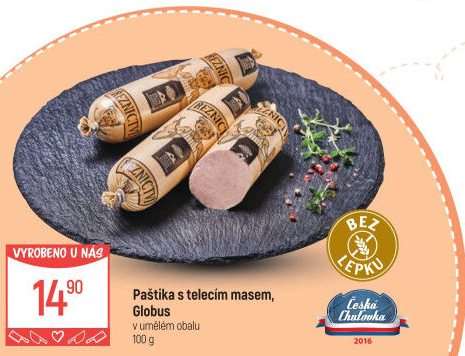 Paštika s telecím masem Játrovka Globus