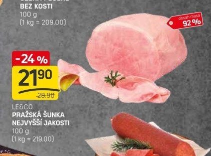 LE&CO PRAŽSKÁ ŠUNKA NEJVYŠŠÍ JAKOSTI