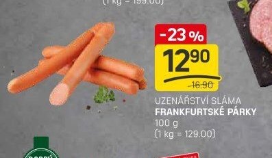 UZENÁŘSTVÍ SLÁMA FRANKFURTSKÉ PÁRKY