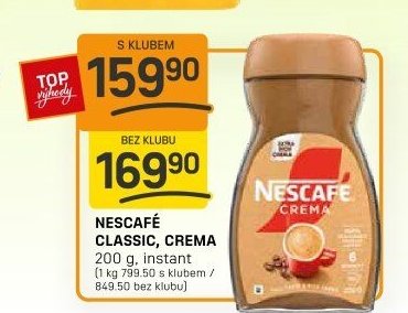 NESCAFÉ CLASSIC, CREMA