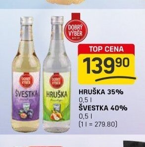 HRUŠKA 35%, ŠVESTKA 40%