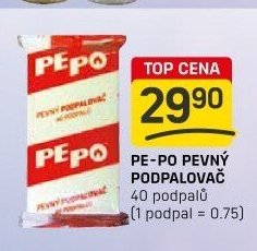PE-PO PEVNÝ PODPALOVAČ