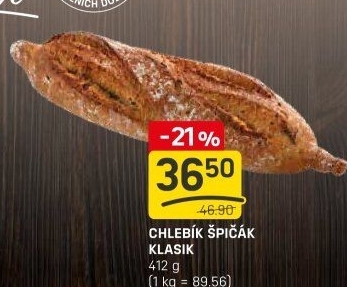 Chlebík Špičák klasik