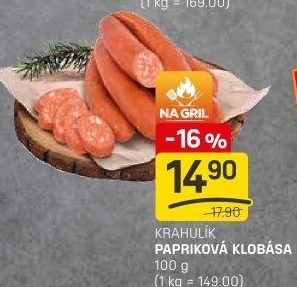 Papriková klobása Krahulík