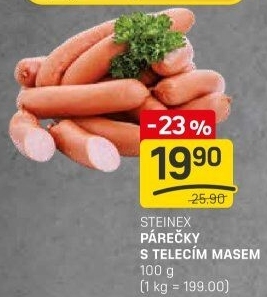 Párečky s telecím masem Steinex