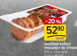 Smažené kuřecí Frikadely se sýrem Vodňanské kuře