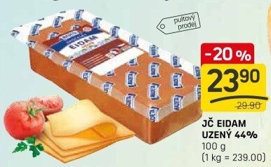 Sýr Eidam uzený 44% Jihočeský Madeta