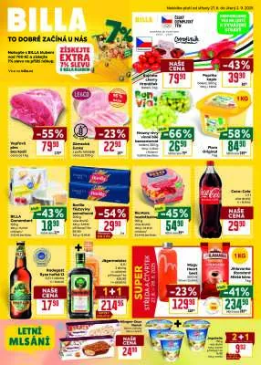akční leták BILLA 27.8.2025-2.9.2025