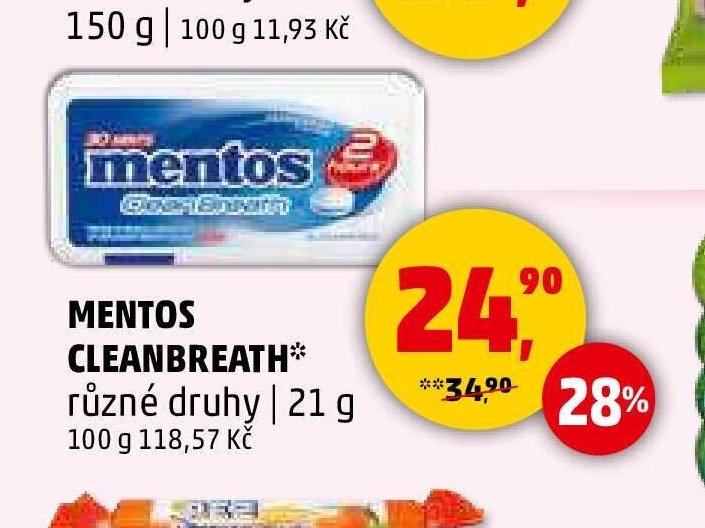Mentos Cleanbreath různé druhy 21 g