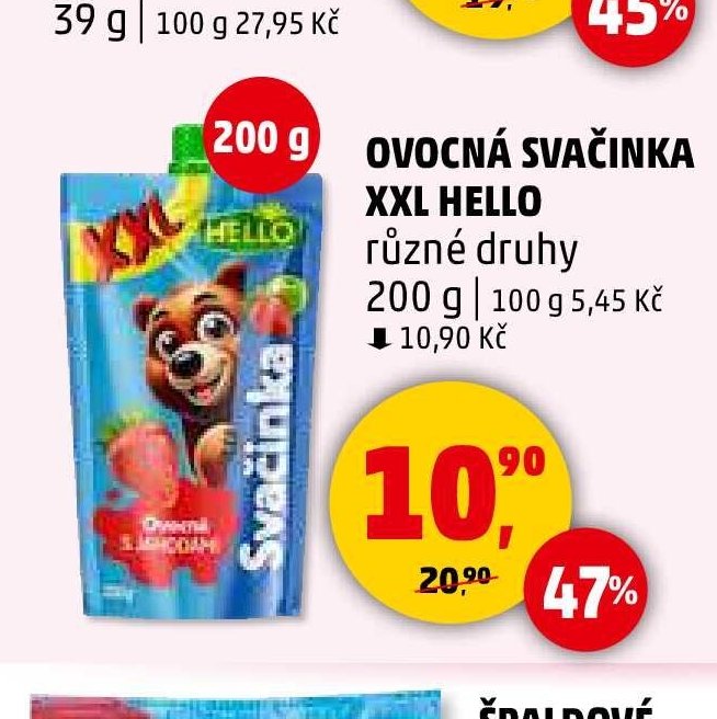 Ovocná svačinka XXL Hello různé druhy 200 g