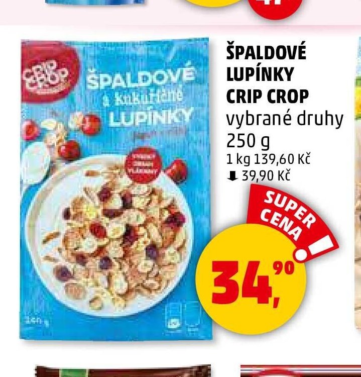 Špaldové lupínky Crip Crop různé druhy 250 g