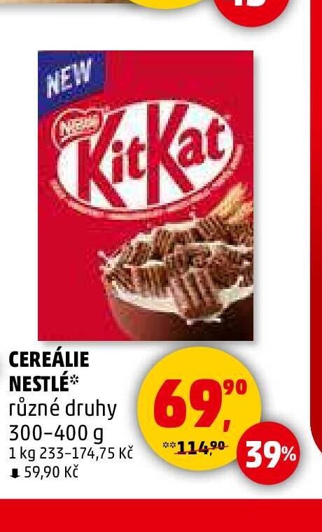 Cereálie Nestlé různé druhy 300-400 g
