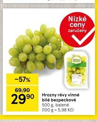 Hrozny révy vinné bílé bezpeckové